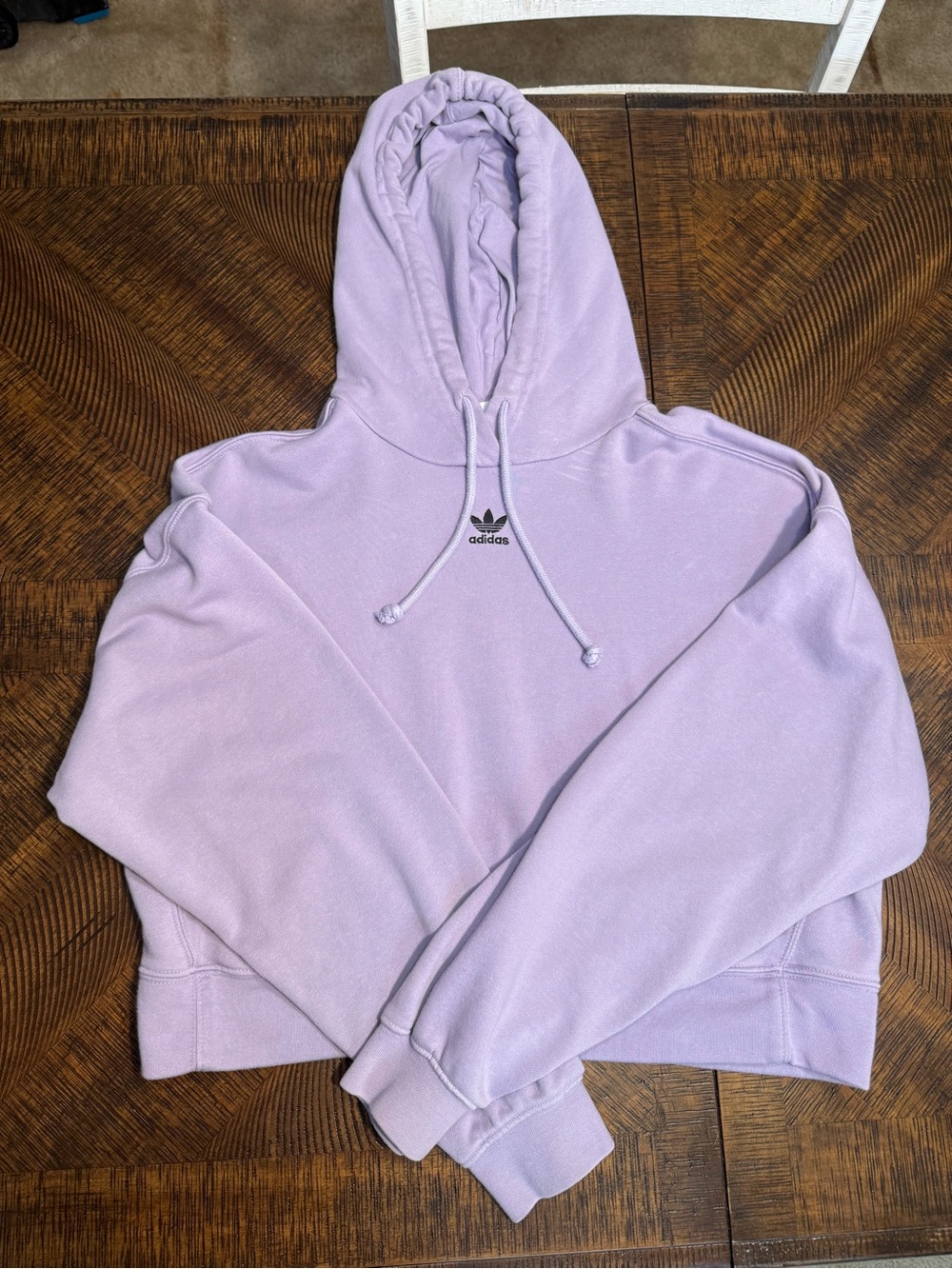 Adidas Lavender crop hoodie